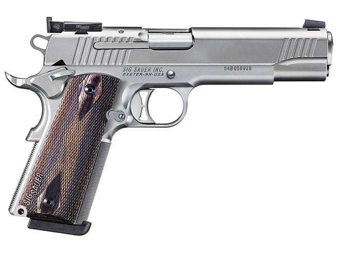 Sig Sauer 1911 Traditional Match Elite Semi Auto Pistol 9mm 5 Barrel Wood Grip Stainless 4209