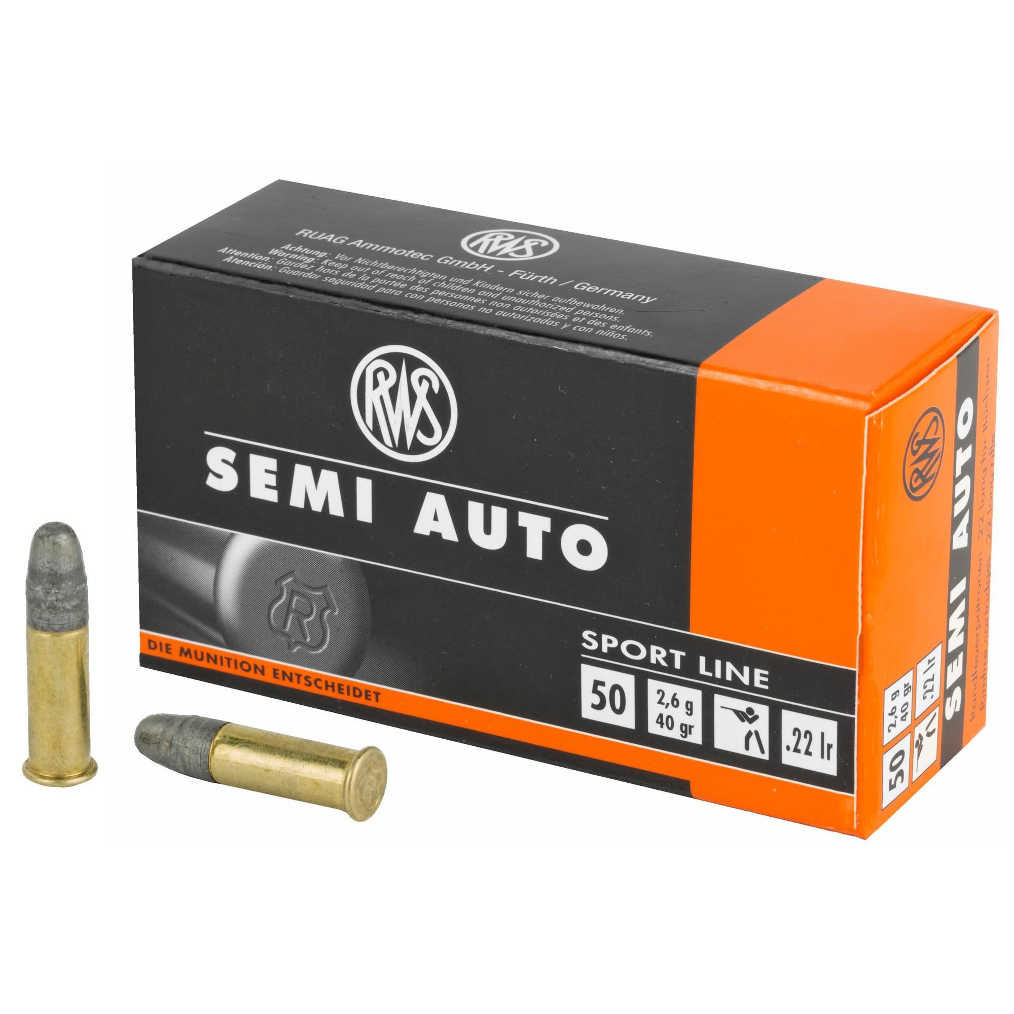 RWS Semi-Auto 22LR 40gr. Box Of 50 - Lanz Shooting Supplies