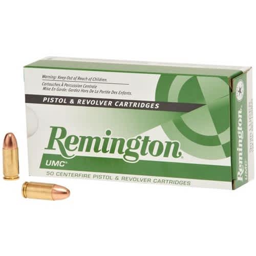 Remington UMC 9MM 124 Grain FMJ Box Of 50 - Lanz Shooting Supplies