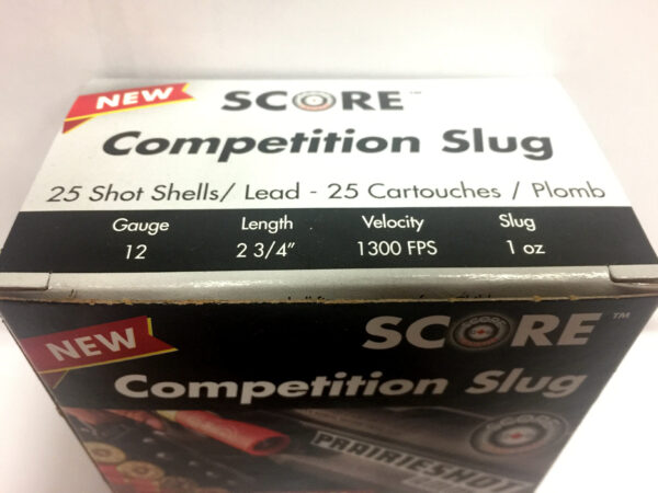 SCORE 12 G. COMPETITION SLUG Case of 250/rds