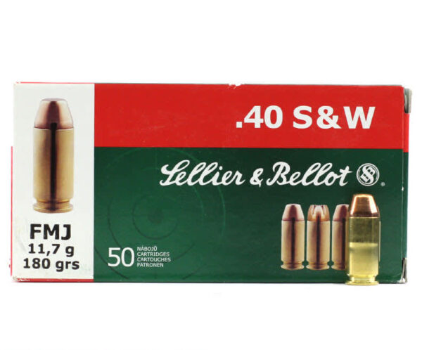 Sellier & Bellot 40 S&W 180 Grain Full Metal Jacket 1000 Rounds