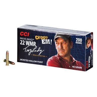 CCI Maxi-Mag Ammunition 22 Winchester Magnum Rimfire (WMR) Troy Landry Special Edition 40 Grain Jacketed Hollow Point
