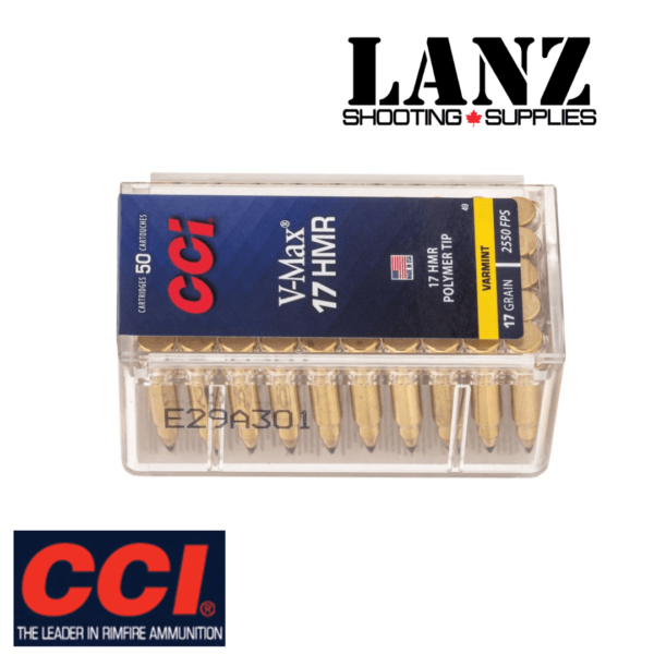 CCI V-Max 17 HMR, Polymer Tip, 17 Grain, Box of 50 - Image 2