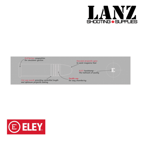 Eley Club, .22 Long Rifle, LRN(Lead Round Nose), 40 Grain, 50 Rounds - Image 2