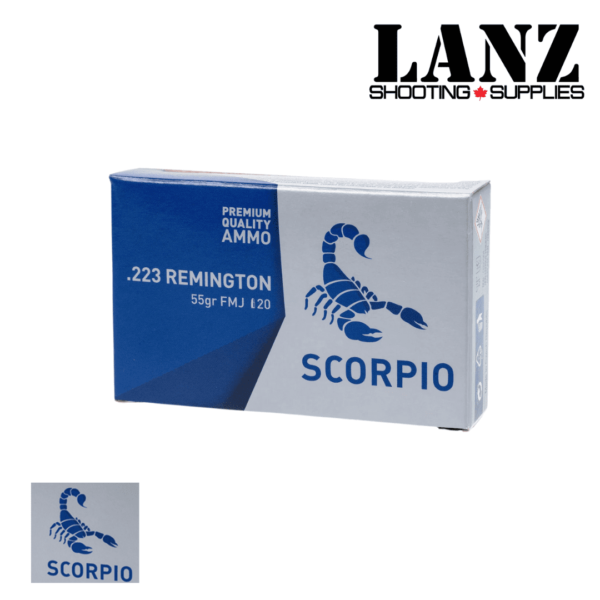 STV Scorpio .223 Rem 55 grain, FMJ(Full Metal Jacket) Centerfire Ammunition, Case Of 1000