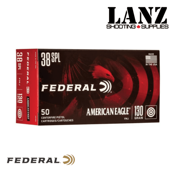 Federal American Eagle® Handgun 38 Special 130 Grain FJM(Full Metal Jacket), Box of 50