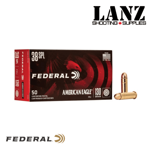 Federal American Eagle® Handgun 38 Special 130 Grain FJM(Full Metal Jacket), Box of 50 - Image 2