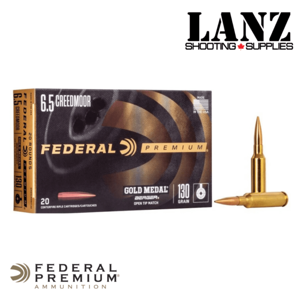 Federal Gold Medal® Berger 6.5 Creedmoor 130 Grain, Berger AR Hybrid OTM, Box of 20 - Image 2