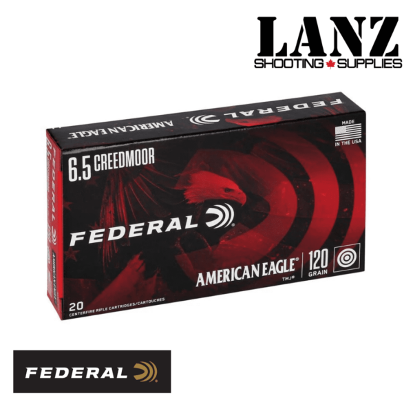 Federal American Eagle® Rifle 6.5 Creedmoor 120 Grain, TMJ(Total Metal Jacket), Box of 20