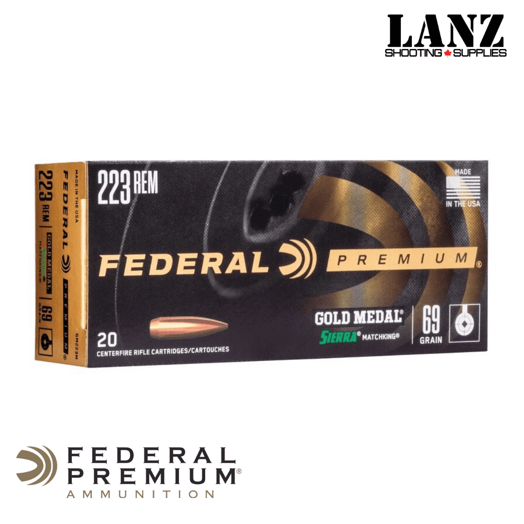 Federal Gold Medal® Sierra MatchKing, 223 Rem, 69 Grain, (BTHP) Boat-Tail Hollow Point, Box of 20