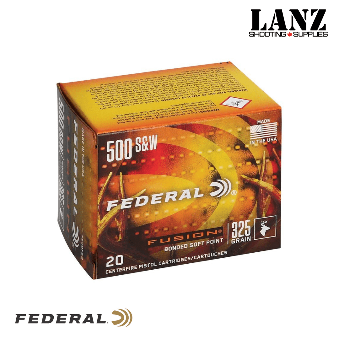 Federal Fusion® Handgun, 500 S&W, 325 Grain, FSP(Fusion Soft Point), Box of 20