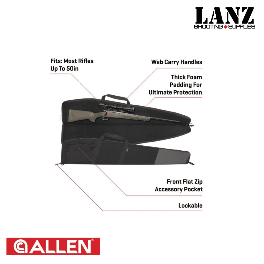 Allen Plata 50" Rifle Case - Scoped Rifle Storage with Thick Foam Padding - Image 4
