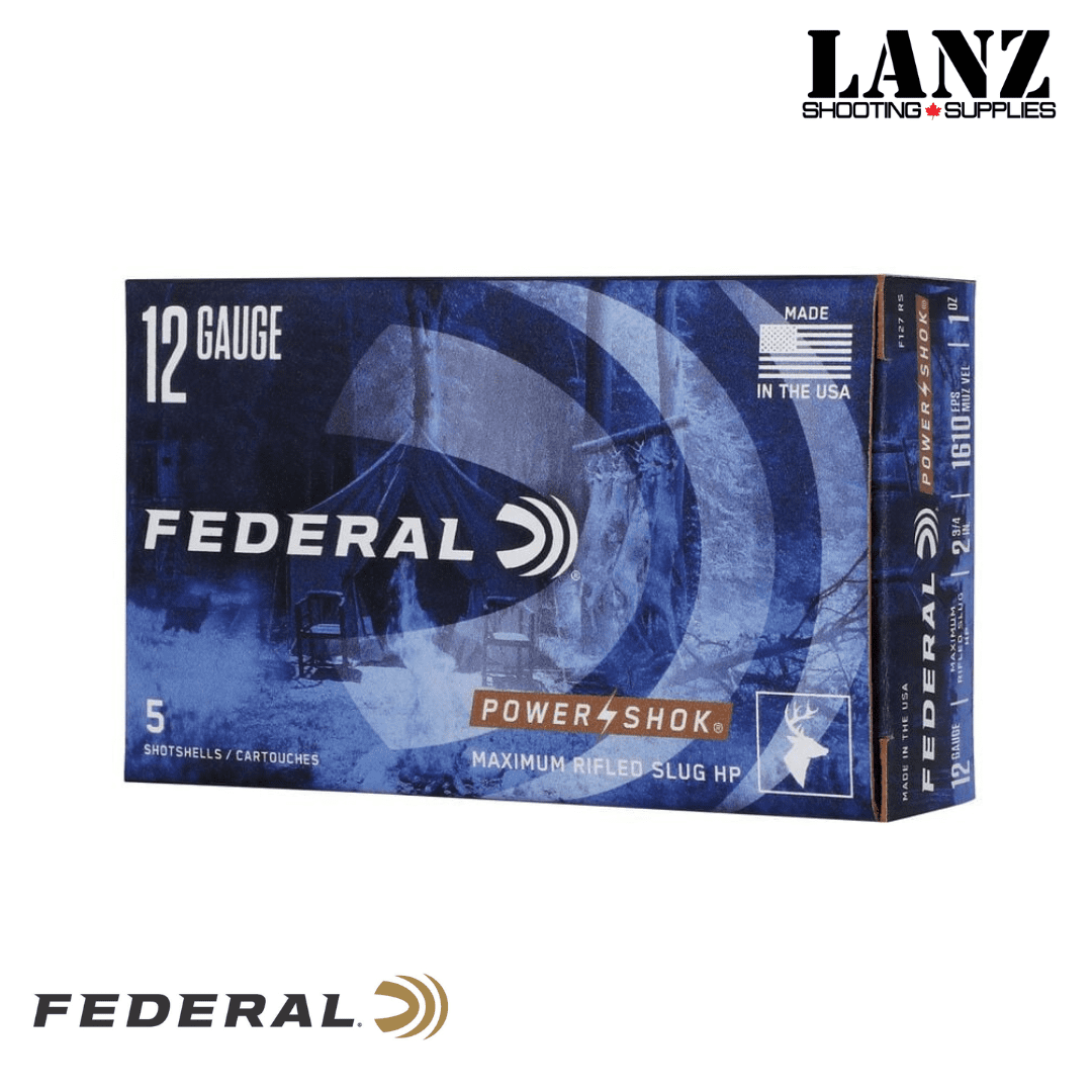 Federal Power-Shok® Rifled Slug, 12 Gauge, 438 Grain, 2-3/4 in, 1 oz, Box of 5 - Image 2