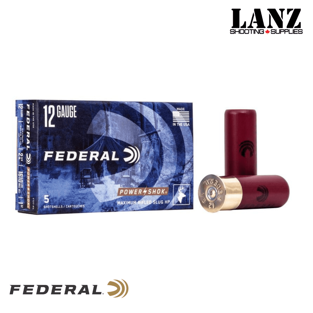 Federal Power-Shok® Rifled Slug, 12 Gauge, 438 Grain, 2-3/4 in, 1 oz, Box of 5 - Image 5