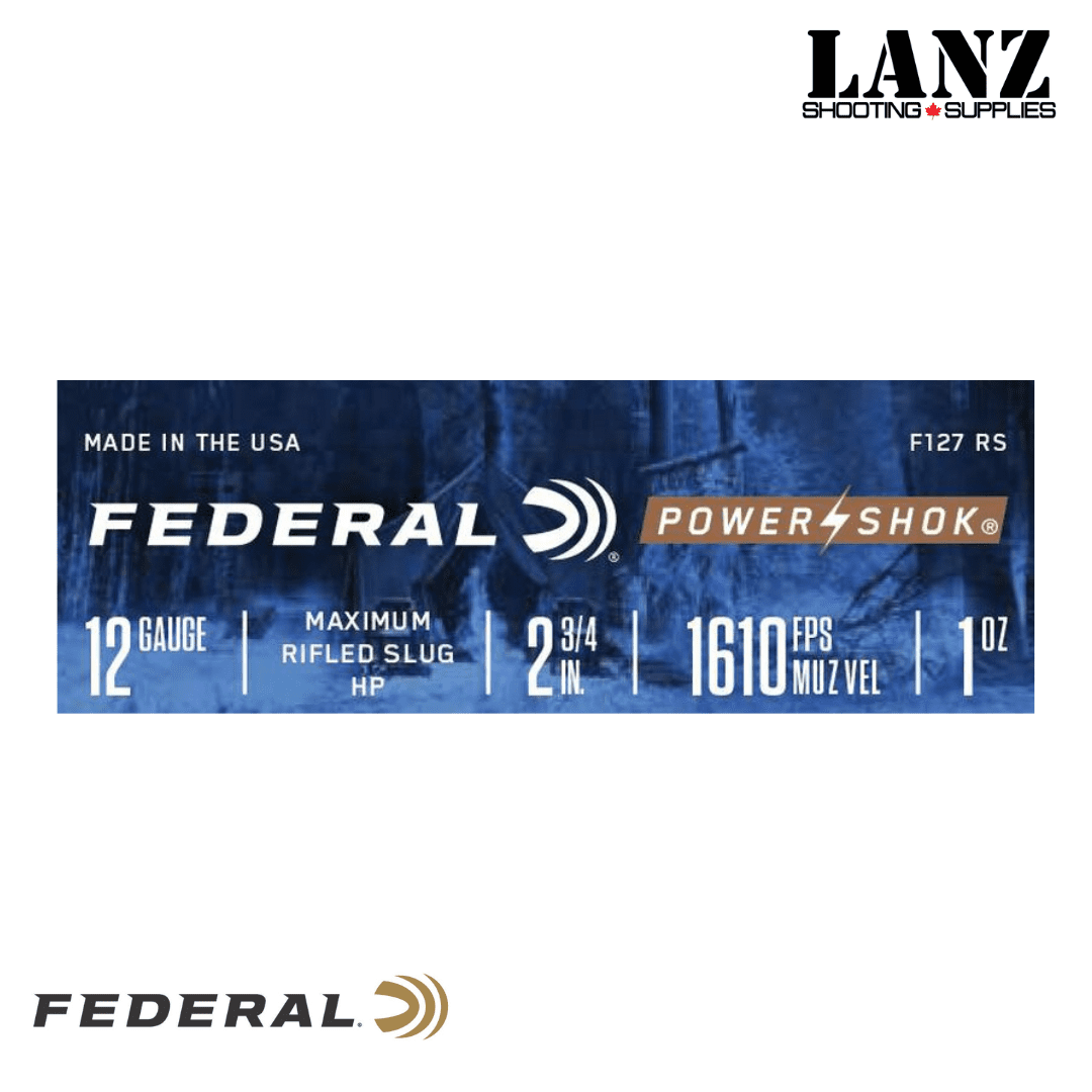 Federal Power-Shok® Rifled Slug, 12 Gauge, 438 Grain, 2-3/4 in, 1 oz, Box of 5 - Image 3