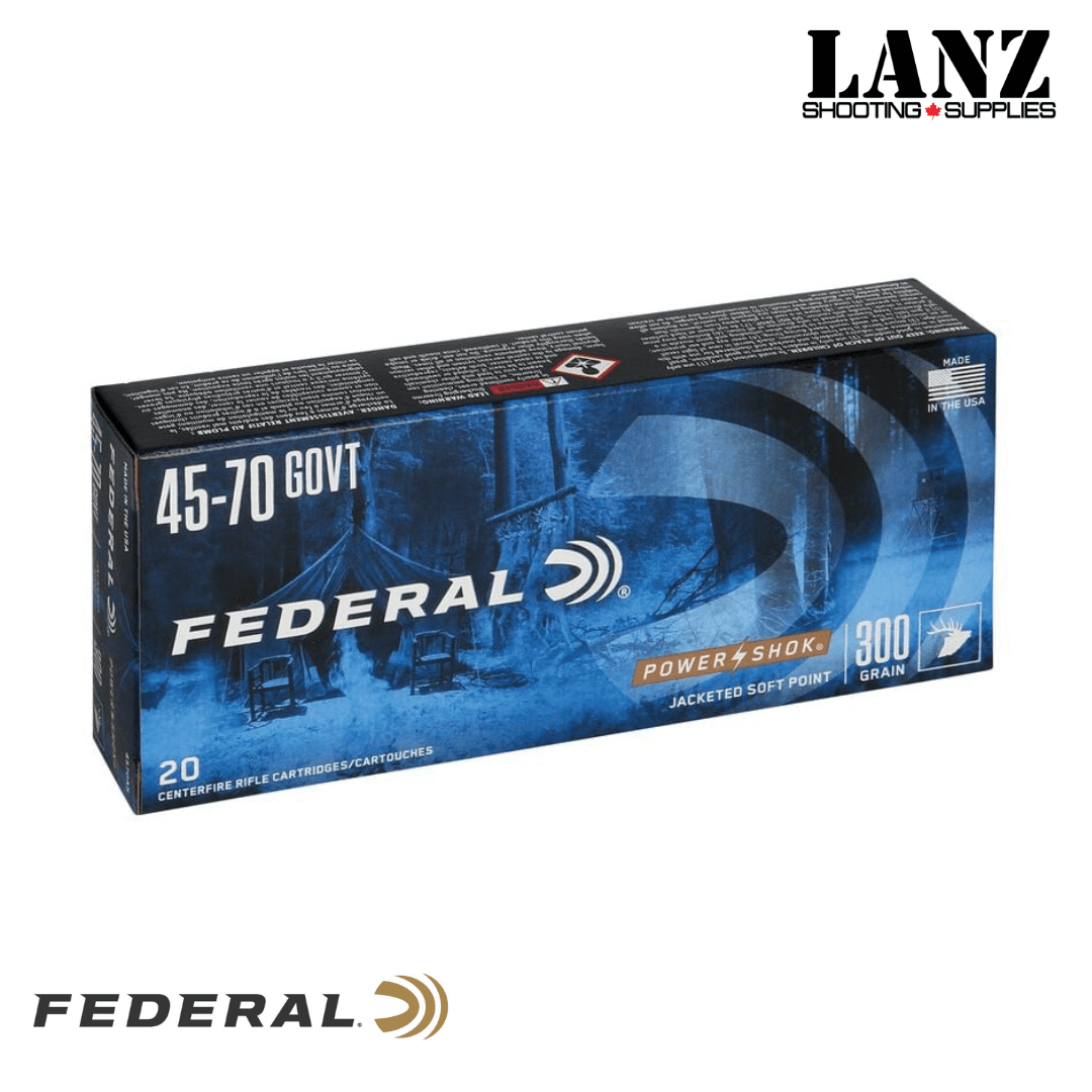 Federal Power-Shok® 45-70 Government, 300 Grain, JSP(Jacketed Soft Point) Box of 20 - Image 2