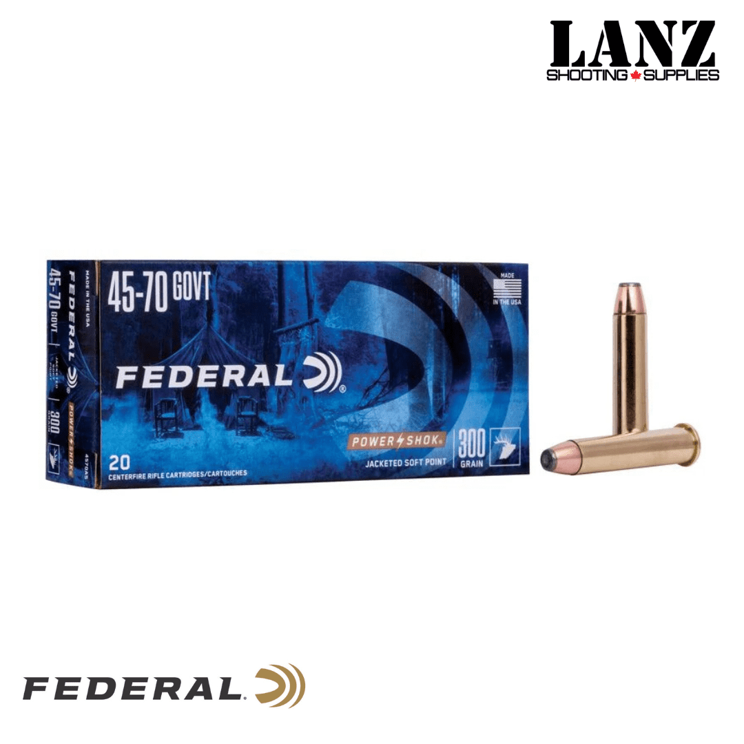 Federal Power-Shok® 45-70 Government, 300 Grain, JSP(Jacketed Soft Point) Box of 20 - Image 4