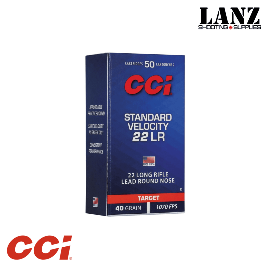 CCI Standard Velocity, .22 LR(Long Rifle), 40 Grain, Lead Round Nose, Box of 50 - Image 2