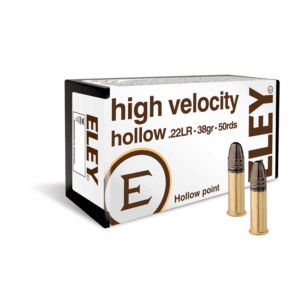 Eley High Velocity Hollow 22 LR 38 GR HP Box of 50