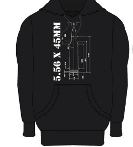 Lanz Shooting Supplies Black Hoodie 5.56