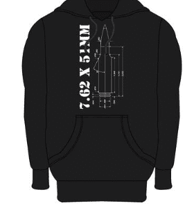 Lanz Shooting Supplies Black Hoodie 7.62x51