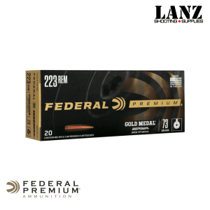 Federal Premium Gold Medal Berger .223 Rem 73gr Ammo, Box of 20