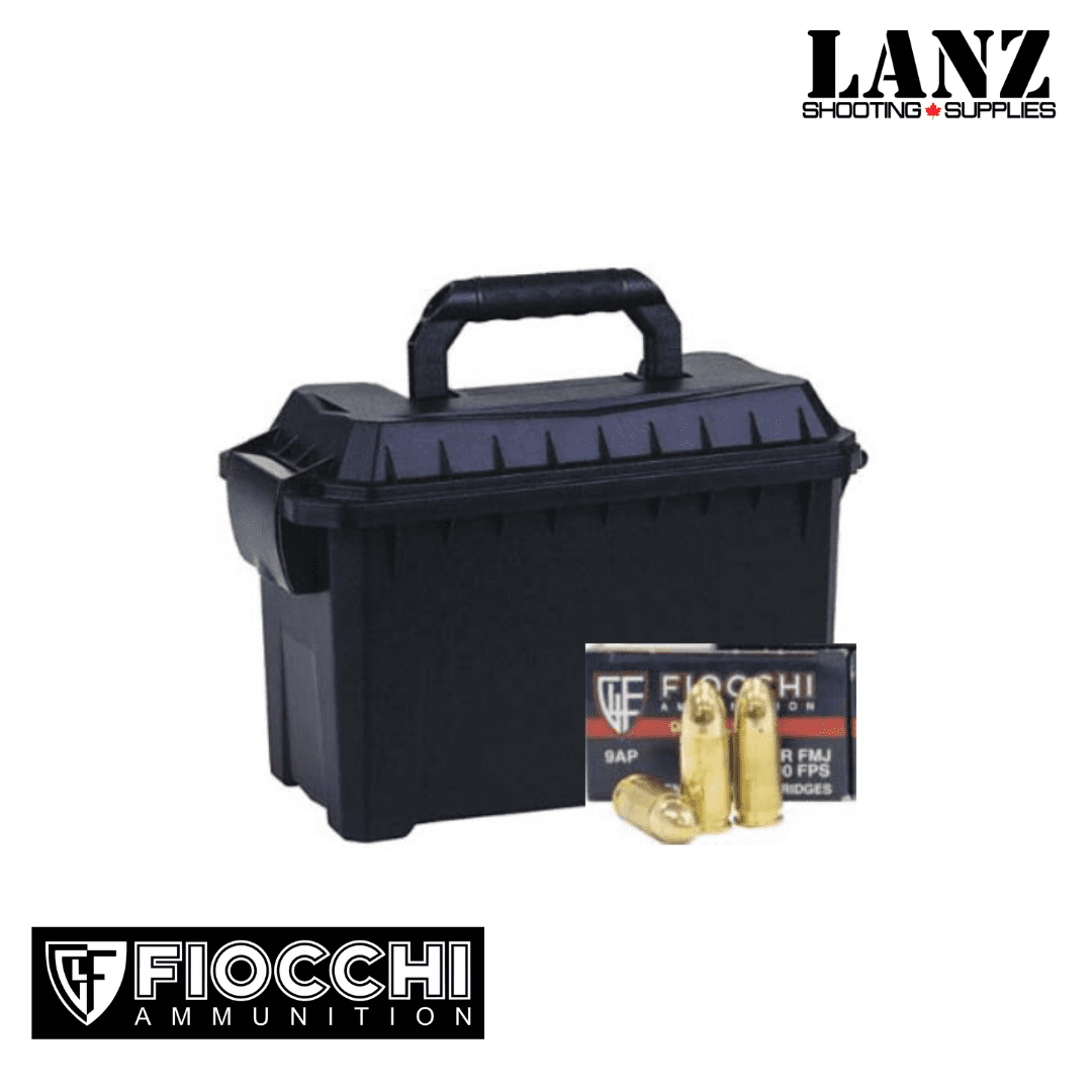 Fiocchi 9mm 115gr FMJ Ammo Box 350 Rounds