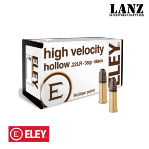 ELEY High Velocity Hollow .22LR 38 Grain HP Ammo, Box of 50