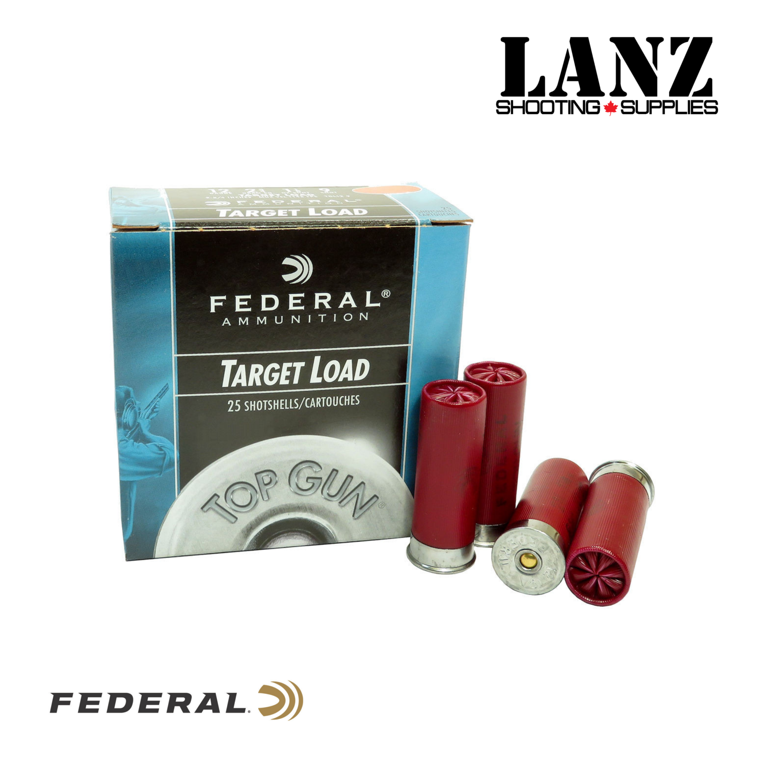 Federal Top Gun 12 Gauge 2-3/4″ #9 Target Load 25-Round Box - Image 2