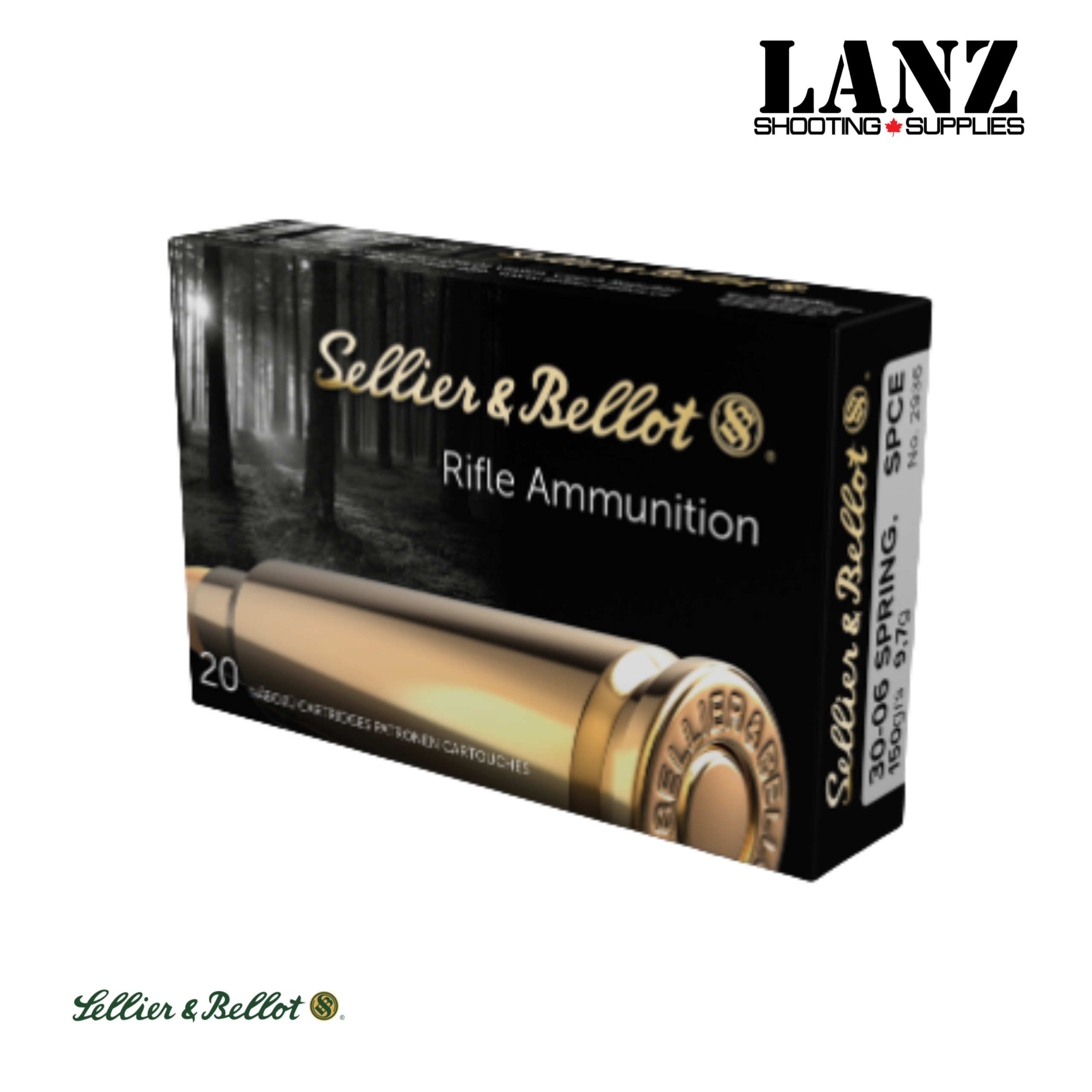 Sellier Bellot 30-06 Springfield 150gr SPCE Ammo 20-Round Box
