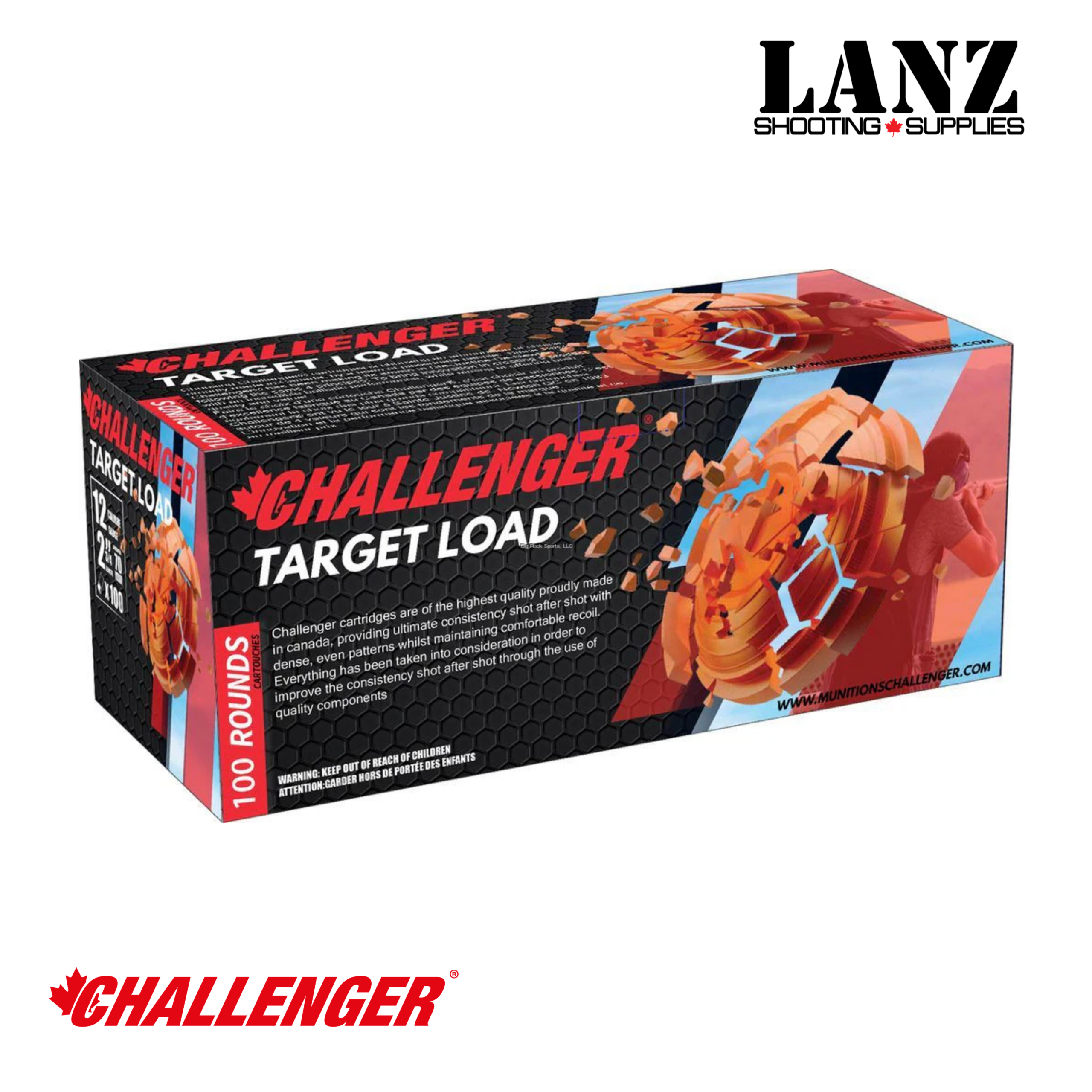 Challenger 43017 First Class 12 Gauge #7.5 Target Load 100-Round Pack