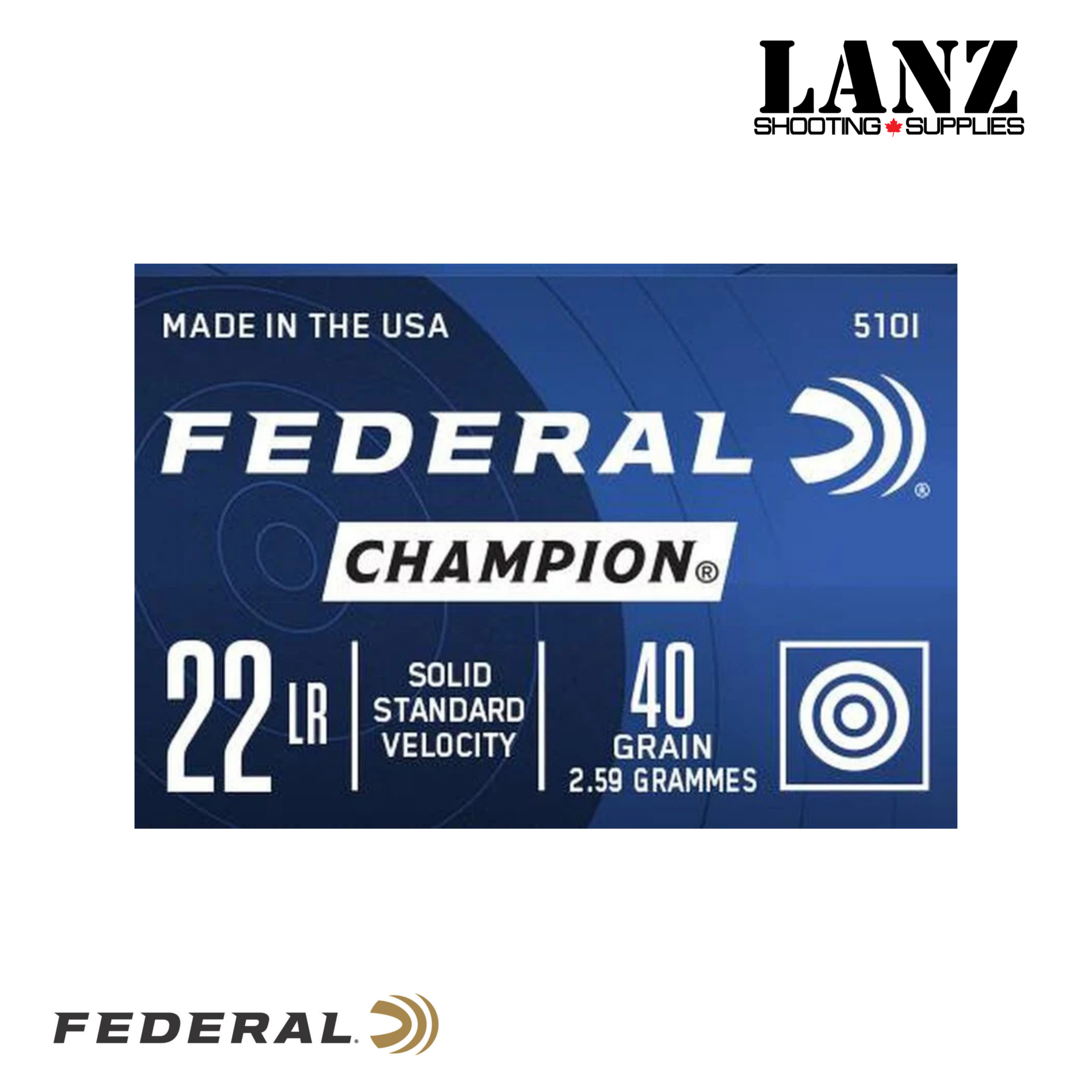 Federal Champion 22 LR 40gr LRN Ammo 50-Round Box - Image 2