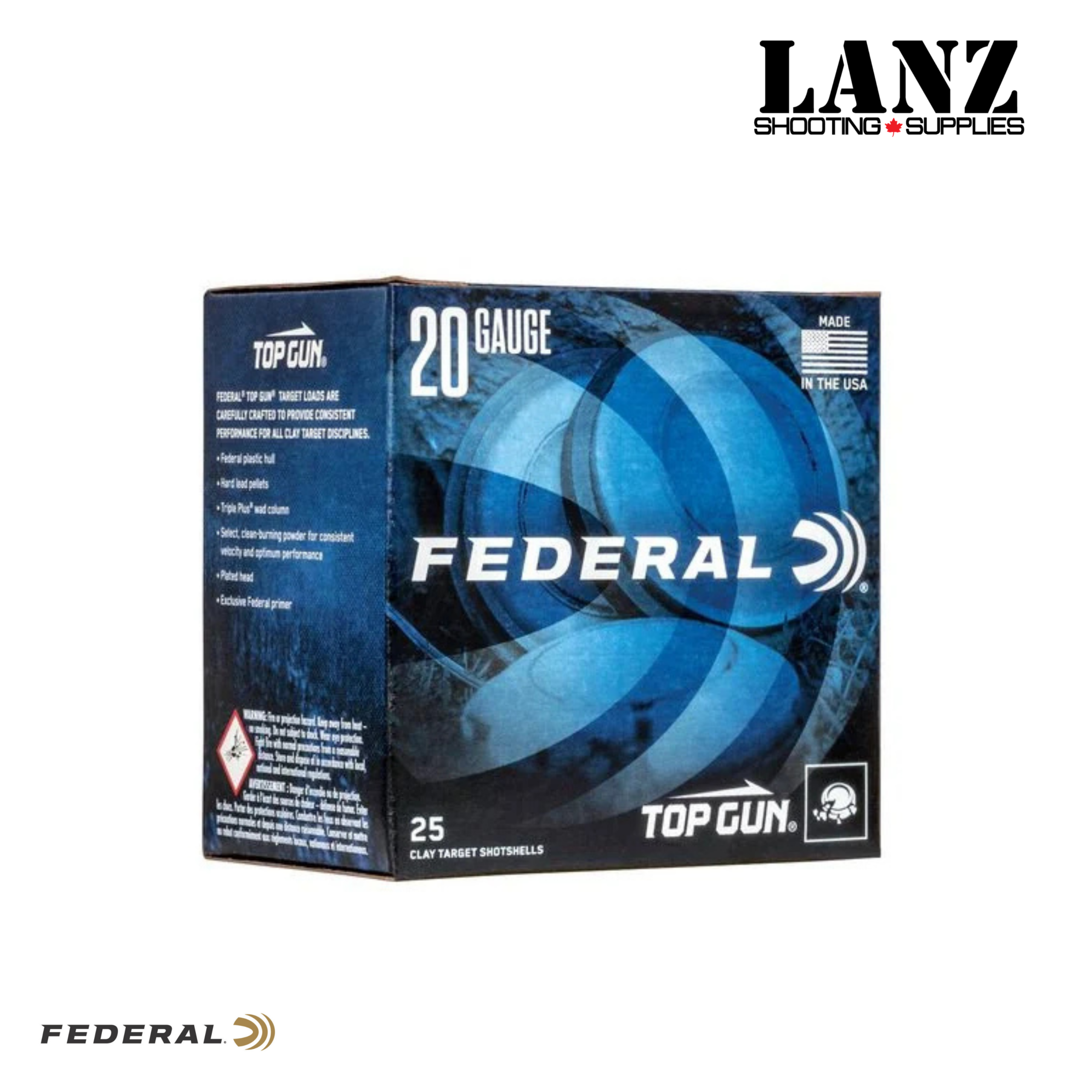 Federal Top Gun 20 Gauge #8 Shot 7/8 oz 25-Round Box